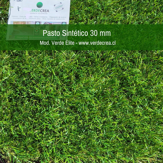 Pasto Sintético 30 mm Modelo Verde Élite Verdecrea.cl