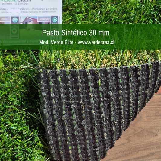 Pasto Sintético 30 mm Modelo Verde Élite Verdecrea.cl