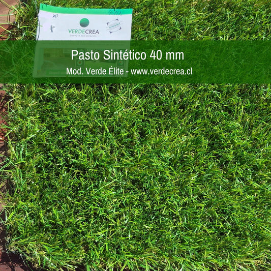 Pasto Sintético 40 mm Modelo Verde Élite Verdecrea.cl