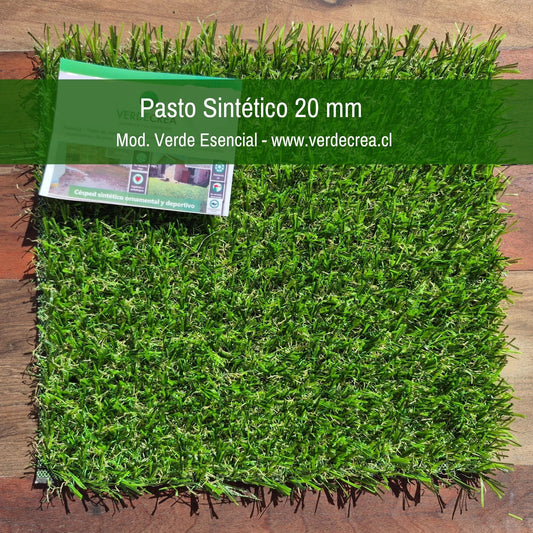 Pasto Sintético 20 mm Modelo Verde Esencial Verdecrea.cl
