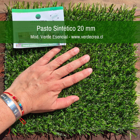 Pasto Sintético 20 mm Modelo Verde Esencial Verdecrea.cl