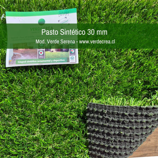 Pasto Sintético 30 mm Modelo Verde Serena Verdecrea.cl