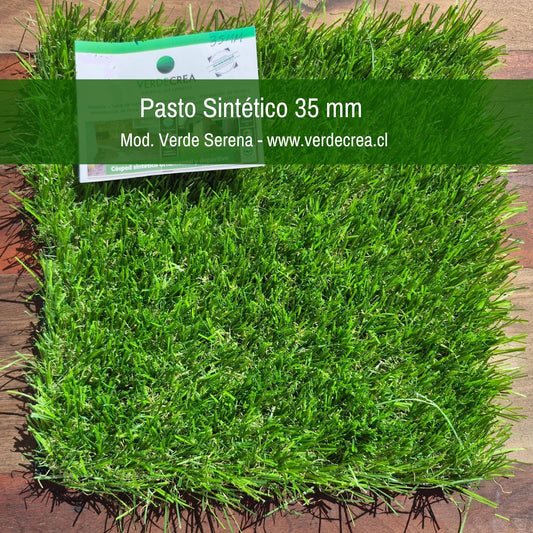 Pasto Sintético 35 mm Modelo Verde Serena Verdecrea.cl