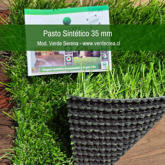 Pasto Sintético 35 mm Modelo Verde Serena Verdecrea.cl