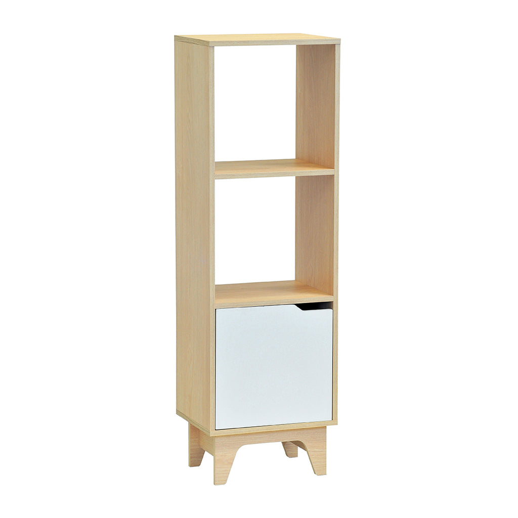 Estante Librero Bremen Simple Blanco/Carvalo
